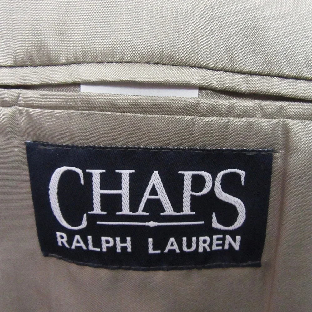 Chaps Ralph Lauren Sport‎ Coat Tag 43R (Fits like 46R) Tan Birdseye Single Vent